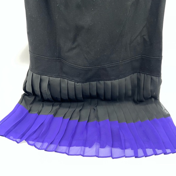 LOFT Black and Purple Mini Dress - Picture 3 of 16